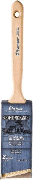 Premier Paint Roller - 3" Angled Polyester Angular Brush - 3" Bristle Length, 7" Wood Sash Handle - A1 Tooling