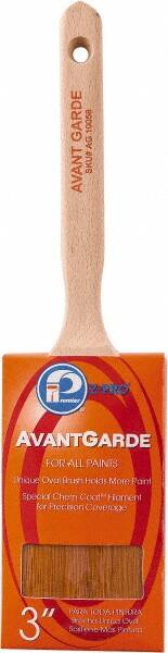 Premier Paint Roller - 3" Oval Polyester Sash Brush - 3-1/4" Bristle Length, 7-3/4" Wood Sash Handle - A1 Tooling