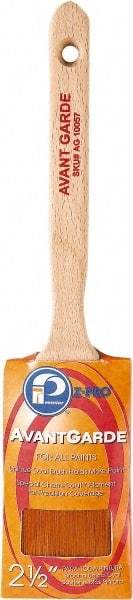 Premier Paint Roller - 2-1/2" Oval Polyester Sash Brush - 3" Bristle Length, 7-1/2" Wood Sash Handle - A1 Tooling