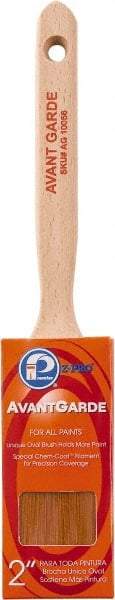 Premier Paint Roller - 2" Oval Polyester Sash Brush - 2-3/4" Bristle Length, 7-1/4" Wood Sash Handle - A1 Tooling