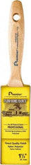 Premier Paint Roller - 1-1/2" Flat Nylon/Polyester General Purpose Paint Brush - 2-1/2" Bristle Length, 4-3/4" Wood Beavertail Handle - A1 Tooling