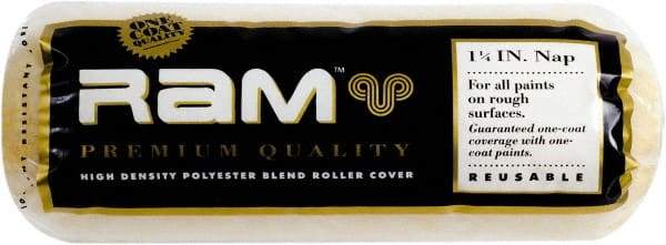 Premier Paint Roller - 1-1/4" Nap, 9" Wide Paint Roller Cover - Extra-Rough Texture, Polyester - A1 Tooling