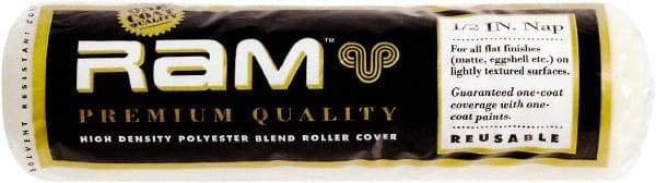 Premier Paint Roller - 1/2" Nap, 9" Wide Paint Roller Cover - Semi-Rough Texture, Polyester - A1 Tooling