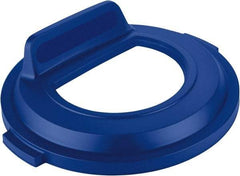 Rubbermaid - Round Lid for Use with 32 Gal Round Recycle Containers - Blue, Polyethylene, For Brute Trash Cans - A1 Tooling