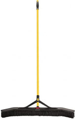 Rubbermaid - 36" Medium Duty Synthetic Push Broom - 3" Bristle Length, Foam Block, Threaded Handle Connection, Handle Included - A1 Tooling