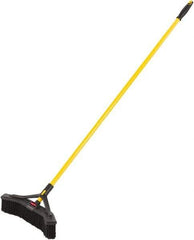 Rubbermaid - 18" Medium Duty Polypropylene Push Broom - 3" Bristle Length, Foam Block, Threaded Handle Connection, Handle Included - A1 Tooling