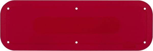 Rubbermaid - 18" Long x 6" Wide x 1/8" High, Red HDPE Tilt Truck Placard - Use with Rotomolded Tilt Truck - A1 Tooling