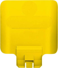 Rubbermaid - Square Lid for Use with 23 Gal Rectangular Recycle Containers - Yellow, Polypropylene, For Slim Jim Trash Cans - A1 Tooling