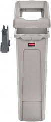 Rubbermaid - Square Lid for Use with 23 Gal Rectangular Recycle Containers - Gray, Polypropylene, For Slim Jim Trash Cans - A1 Tooling