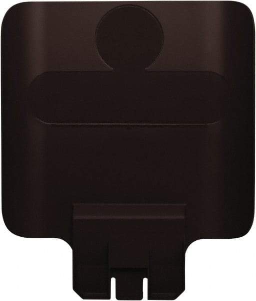 Rubbermaid - Square Lid for Use with 23 Gal Rectangular Recycle Containers - Brown, Polypropylene, For Slim Jim Trash Cans - A1 Tooling