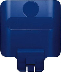 Rubbermaid - Square Lid for Use with 23 Gal Rectangular Recycle Containers - Blue, Polypropylene, For Slim Jim Trash Cans - A1 Tooling