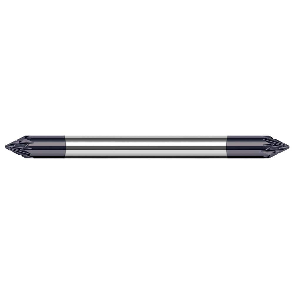 Harvey Tool - 1/8" Cut Diam, 1/8" Shank Diam, Solid Carbide Double Cut Flat Burr - Exact Industrial Supply