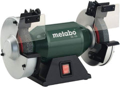 Metabo - 6" Wheel Diam x 3/4" Wheel Width, 0.4 hp Bench Grinder - 1/2" Arbor Hole Diam, 1 Phase, 3,570 Max RPM, 120 Volts - A1 Tooling