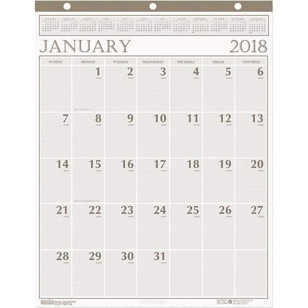 House of Doolittle - 12 Sheet, 20 x 26", Wall Calendar - Beige - A1 Tooling