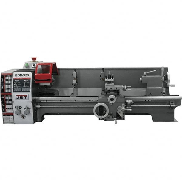 Jet - 8-3/4" Swing, 27-1/2" Between Centers, 115 Volt, Single Phase Bench Lathe - 3MT Taper, 3/4 hp, 130 to 2,000 RPM, 3/4" Bore Diam, 20" Deep x 30" High x 55" Long - A1 Tooling