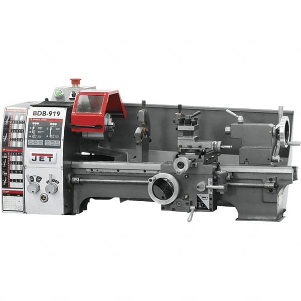 Jet - 8-3/4" Swing, 18" Between Centers, 115 Volt, Single Phase Bench Lathe - 3MT Taper, 3/4 hp, 130 to 2,000 RPM, 3/4" Bore Diam, 20" Deep x 30" High x 40" Long - A1 Tooling