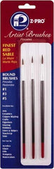 Premier Paint Roller - #1, #3, #5 Sable Artist's Paint Brush - 3/8" Bristle Length, 6" Wood Handle - A1 Tooling