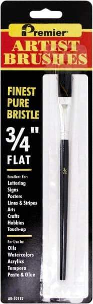 Premier Paint Roller - 3/4" Bristle Artist's Paint Brush - 3/4" Wide, 7/8" Bristle Length, 5" Wood Handle - A1 Tooling