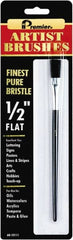 Premier Paint Roller - 1/2" Bristle Artist's Paint Brush - 1/2" Wide, 7/8" Bristle Length, 5" Wood Handle - A1 Tooling