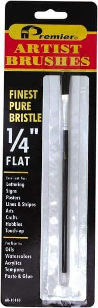 Premier Paint Roller - 1/4" Bristle Artist's Paint Brush - 1/4" Wide, 7/8" Bristle Length, 5" Wood Handle - A1 Tooling