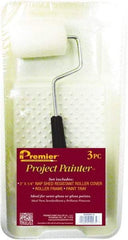 Premier Paint Roller - 14-3/4" Long, 1/4" Nap, Wall Paint Roller Set - 7-1/2" Wide, Steel Frame, Includes Paint Tray, Roller Cover & Frame - A1 Tooling