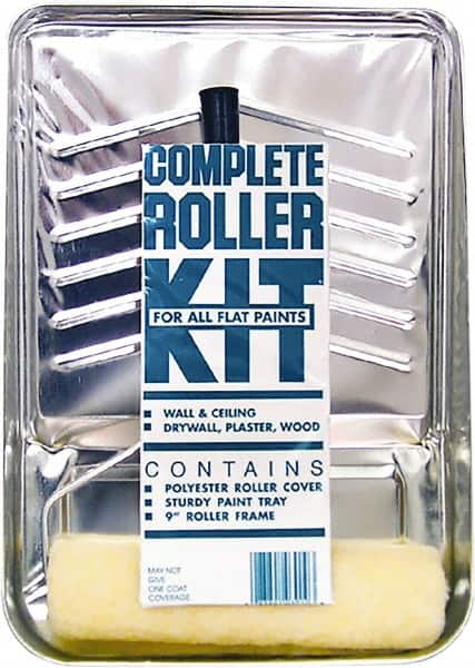 Premier Paint Roller - 3/8" Nap, Wall Paint Roller Set - 10" Wide, Steel Frame, Includes Paint Tray, Roller Cover & Frame - A1 Tooling