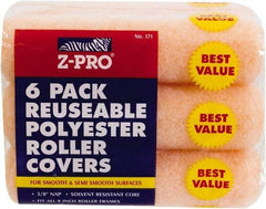 Premier Paint Roller - 3/8" Nap, 9" Wide Paint Roller Cover - Smooth Texture, Polyester - A1 Tooling