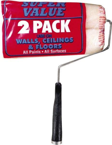 Premier Paint Roller - 12" Long, 3/8" Nap, Wall Roller & Frame Combo - 9" Wide, Plastic Frame, Includes Roller Cover & Frame - A1 Tooling