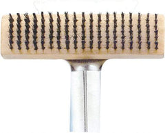 Premier Paint Roller - Steel Surface Preparation Wire Brush - 1" Bristle Length, 2-1/2" Wide, 6" OAL, Wood Block, Straight Wood Handle - A1 Tooling