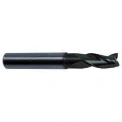 9/16 Dia. x 3-1/2 Overall Length 3-Flute Square End Solid Carbide SE End Mill-Round Shank-Center Cut-Super-A - A1 Tooling