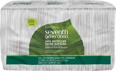 Seventh Generation - 12-1/2" Long x 11-1/2" Wide, Paper Napkins - 1 Ply, White - A1 Tooling