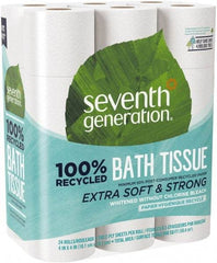 Seventh Generation - 960' Roll Length x 4" Sheet Width, Standard Roll Toilet Tissue - 240 Sheets per Roll, 2 Ply, White, Recycled Fiber - A1 Tooling