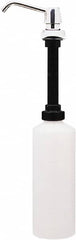 Bobrick - 34 oz Liquid Soap Dispenser Hardware - Plastic, Polyethylene & Stainless Steel, Counter Mounted, Chrome & Stainless Steel - A1 Tooling