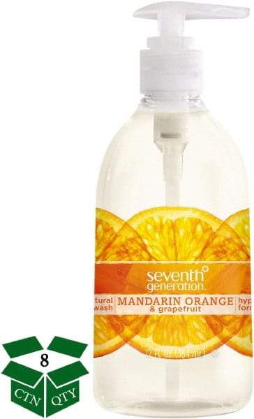 Seventh Generation - 12 oz Pump Bottle Liquid Soap - Clear, Mandarin Orange & Grapefruit Scent - A1 Tooling