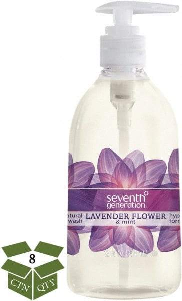 Seventh Generation - 12 oz Pump Bottle Liquid Soap - Clear, Lavender Flower & Mint Scent - A1 Tooling