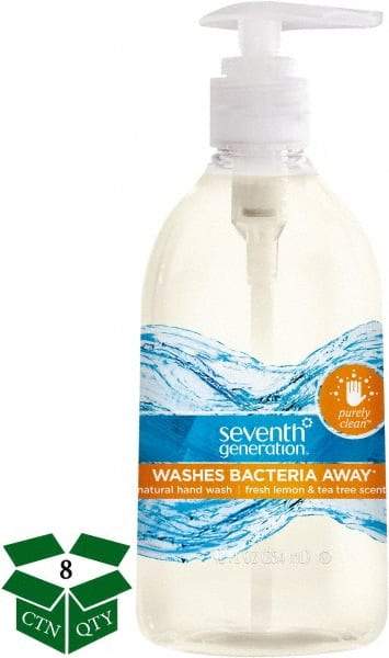 Seventh Generation - 12 oz Pump Bottle Liquid Soap - Clear, Fresh Lemon & Tea Tree Scent - A1 Tooling