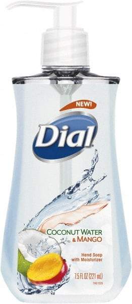 Dial - 7.5 oz Pump Bottle Liquid Soap - Clear, Coconut Water & Mango Scent - A1 Tooling