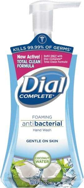 Dial - 7.5 oz Pump Bottle Foam Soap - Blue, Coconut Waters Scent - A1 Tooling