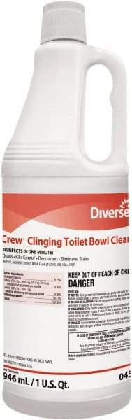 Diversey - 1 qt Bottle Liquid Toilet Bowl Cleaner - Floral Scent, Disinfectant, Nonacidic, Toilet Bowl - A1 Tooling