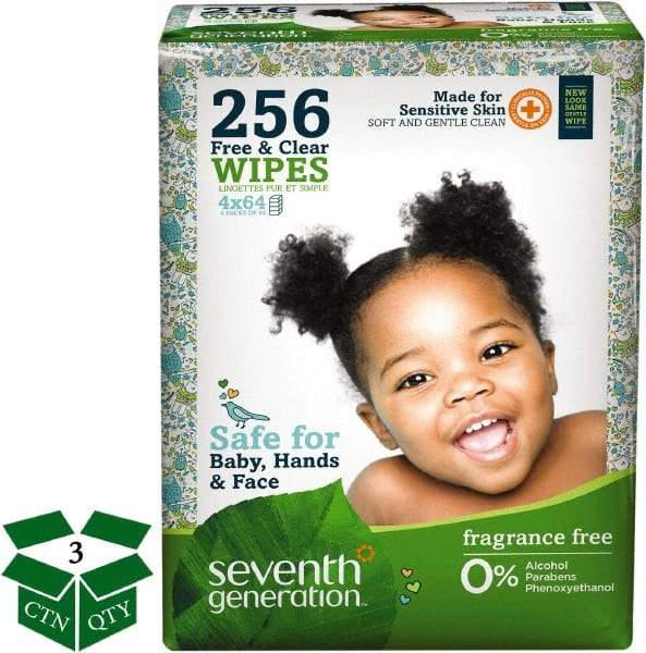 Seventh Generation - Pre-Moistened Baby Wipes - Refill, 7" x 7" Sheet Size, White - A1 Tooling