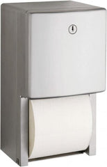 Bobrick - Standard Double Roll Stainless Steel Toilet Tissue Dispenser - 6.1667" Wide x 11" High x 5-15/16" Deep, Silver - A1 Tooling