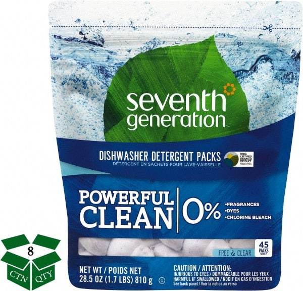 Seventh Generation - 0.63 oz Packet Automatic Dishwashing Powder - Unscented - A1 Tooling