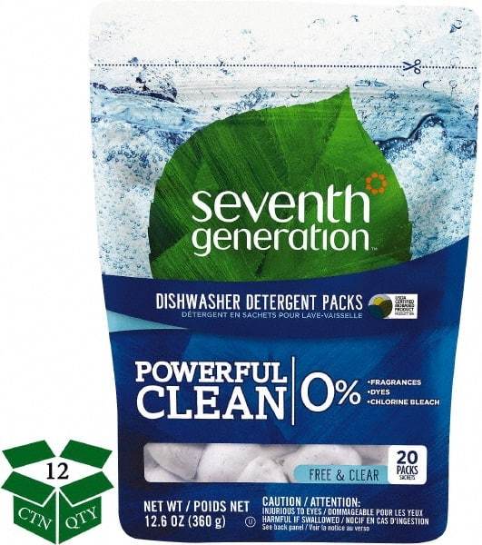 Seventh Generation - 0.63 oz Packet Automatic Dishwashing Powder - Unscented - A1 Tooling