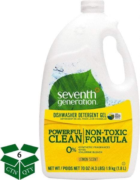 Seventh Generation - 70 oz Bottle Automatic Dishwashing Gel - Lemon Scented - A1 Tooling