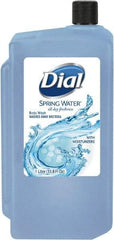 Dial - 1 L Cartridge Spring Water Body Wash - Translucent Blue, Fits Manual Liquid Dispensers - A1 Tooling