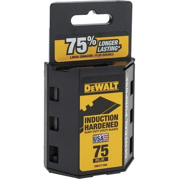 DeWALT - 75 Piece, Carbon Steel, Knife Blade - 2-7/16" Long, 0.0235" Blade Thickness - A1 Tooling