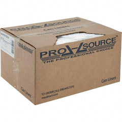 PRO-SOURCE - 1 mil Thick, Heavy-Duty Trash Bags - Linear Low-Density Polyethylene (LLDPE), Flat Pack Dispenser, 12" Wide x 35" High, Clear - A1 Tooling