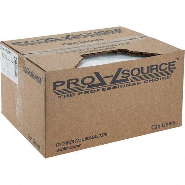 PRO-SOURCE - 4 mil Thick, Heavy-Duty Trash Bags - Linear Low-Density Polyethylene (LLDPE), Flat Pack Dispenser, 24" Wide x 42" High, Clear - A1 Tooling