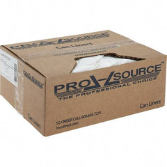 PRO-SOURCE - 2 mil Thick, Heavy-Duty Trash Bags - Linear Low-Density Polyethylene (LLDPE), Flat Pack Dispenser, 38" Wide x 48" High, Clear - A1 Tooling