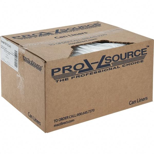 PRO-SOURCE - 1 mil Thick, Heavy-Duty Trash Bags - Linear Low-Density Polyethylene (LLDPE), Flat Pack Dispenser, 15" Wide x 23" High, Clear - A1 Tooling